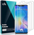 LϟK 3 Pack Screen Protector for Huawei Mate 20 Pro - HD Clear Flexible Premium TPU Film Not Glass Case Friendly Bubble-Free No Lifted Edges Not Wet Application TPU Protective Film