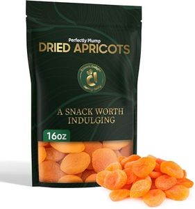 Cravers Delight Dried Apricots No Sugar Added – 16oz Gourmet Whole Unsweetened Dry Apricots – Dried Fruit for Snacking, Baking and Gifting in Premium Resealable Bag – Gluten Free Vegan Fruit Snack
