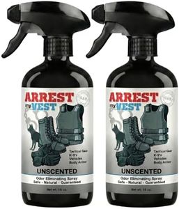 Arrest My Vest Military and Police Grade Odor Eliminating Spray for Body Armor, Tactical Gear. Safe on K9's, ballistic vests and all fabrics including leather - Unscented - 2 16 oz Bottles