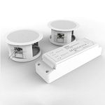 i-Star Ceiling Bluetooth Speakers Complete Kit - Easy To Install Ceiling Speakers Fit in Existing Downlight Cut-Out Easy To Pair Bluetooth White