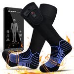 Heated Socks, 7.4V Electric Rechargeable Battery Heating Socks for Men Women, Thermal Insulated Foot Warmer for Winter Ski (APP Control, Large)