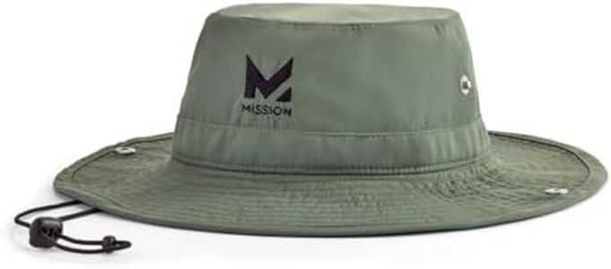 MISSION Cooling Bucket Hat, Bronze Green - Unisex Wide-Brim Hat for Men & Women - Lightweight, Foldable & Durable - Cools Up to 2 Hours - UPF 50 Sun Protection - Machine Washable