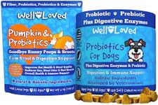 Well Loved Pumpkin & Probiotics Plus Probiotic Chews Bundle, Dog Probiotics and Digestive Enzymes, Dog Digstive Support