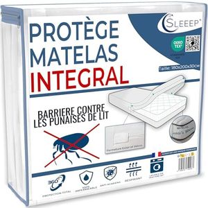 SLEEEP Housse Matelas 180x200 Anti Punaise de lit avec Fermeture Éclair Protege Matelas Imperméable Integral OekoTex - Qualité Hôtellerie
