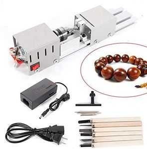 BACHIN Mini Lathe Wood Lathe Machine Diy Machining for Table Woodworking Wood DIY Tool Lathe Standard Set