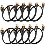 RyzzRooa DisplayPort Cable 3FT, 10-Pack DP to DP Cables, Display Port Male to Male Cable Adapter with 4K@60Hz, 2K@165Hz, 2K@144Hz, Support 3D, HDR for Gaming, Computer, TV, Monitor