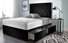 Bed Centre Ziggy Black Plush Sprung