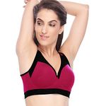 Lovable Women's & Girls' Polyester, Cotton & Microfibre Non-Padded Non-Wired Sports Bra (8903140618871_Black_38)