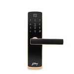 Godrej Digital Lock I Catus Touch Plus I Smart Lock for Wooden Door I 4 in 1 Access I Fingerprint I RFID I PIN Access I Mechanical Key I Champagne Gold Finish I 3 Years Warrenty