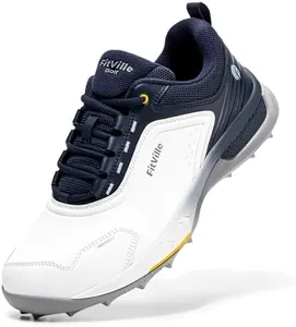 FitVille Wide Men's Spikeless Golf Shoes, Professional Water Resistant Mens Golf Shoes for Course, Outdoor | Pro-GreenEase V7