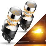 AUXITO 2024 Upgraded 3157 LED Bulbs Amber Yellow for Turn Signal Lights, 400% Brighter 3156 LED Bulbs 3157 3156 3056 4057 4157 LED Bulbs with Projector for Blinker Parking Side Marker Brake Lights