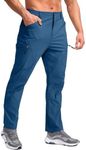 Pudolla Men's Hiking Cargo Pants Water Resistant Lightweight Quick Dry Breathable Work Pants with 7 Pockets for Outdoor, Lyons Blue, Medium