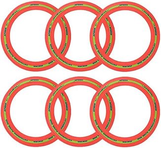 Flying Aero Discs, 6 Pack Sports Outdoor Pro Flyer Rings | Plastic Toy Ultimate Glider Toss Game for Kids and Adults (11 inches)