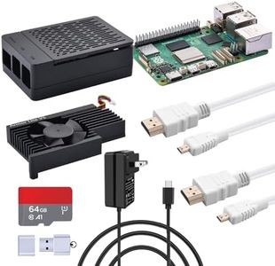 GeeekPi Starter Kit for Raspberry Pi 5 4GB, with Raspberry Pi 5 & Active Cooler, Case, 64GB Card, Card Reader,HDMI Cables and 27W USB C Power Supply