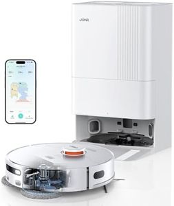 JONR P20 Pro Robot Vacuum and Mop, 8150Pa Powerful Suction, Self-Cleaning & Hot Air Drying, Auto Dust Emptying & Water Refilling, Anti-Tangle, Obstacle Avoidance, All-in-One Vacuum Cleaner