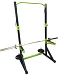 RISE UP Squat Stand with Bench Biceps Rowing Pull up bar etc Fully Adjustable { Capicity up to 250 kg }, Steel