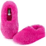Onmygogo Fuzzy Winter Indoor Slippers for Women (Women size 9-10, Pink)