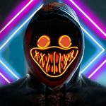 Halloween Mask LED Mask Gifts - Multiple Light Modes,Poppy Playtime Mask,Light up Scary Mask,Halloween Costumes for Men Adults Kids Boys, Anonymous Neon Mask Halloween Gifts