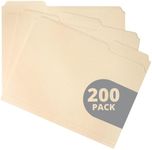 Blue Summit Supplies 200 Manila File Folders, Letter Size, 1/3 Cut Tab, Letter Size, Manila, Great for Organizing and Easy File Storage