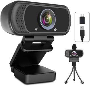 USB C Webcam for PC: 1080P HD Web Cam with Mic,Computer Camera with Privacy Cover & Tripod Stand for MAC Desktop Laptop, Wide Angle Webcam Pro Streaming Web Camera for Zoom/Skype/Teams/Webex