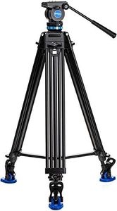 Benro KH26P Video Tripod with Head, 5kg Payload, Continuous Pan Drag, Anti-Rotation Camera Plate