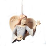 Enesco Foundations Friend Angel Ornament, 3-Inch