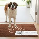 Dog Gone Smart Dirty Dog Microfiber Doormat, Super Absorbent Machine Washable with Non-Slip Backing, XL, Almond