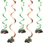 Creative Converting 318059 Festive Tractor Hanging Swirl, Multi Sizes, Multicolor, 5ct