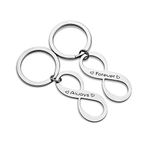 TGBJE Always Forever keychain Set Infinity Keychain Wedding Jewelry Couple Gift (Always Forever)