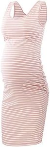 BBHoping Women's Maternity Sleeveless Dresses Maternity Tank Dress Mama Baby Shower Pregnancy Dress