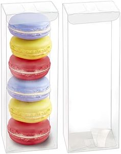 VGOODALL Clear Favor Boxes, 30 PCS Plastic Gift Boxes (8.2 x 2.75 x 2.2inches) Transparent Cube Boxes PET Boxes for Wedding, Bridal Shower, Birthday