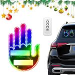 Esenlong Car Finger Light, Funny Car 3 Gesture Lamp Car Back Window LED Sign Light with Remote Control,Car LED Sign Hand Road Rage Signs (Colorful)