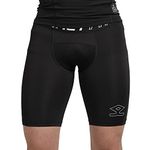 SHREY Unisex Apparels Compression Hybrid Shorts Tights (Xl, Black)