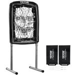 VEVOR 9 Hole Baseball Net, 21"x29" Softball Baseball Training Equipment for Hitting Pitching Practice, Heavy Duty Height Adjustable Trainer Aid with Strike Zone & 4 Ground Stakes, for Youth Adults