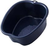 Foot Soaking Bath Basin, Sturdy Durable Plastic Foot Bath and Foot Massager Foot Bucket, Great for Getting the Dead/Old Skin Off Your Feet,Portable Foot Tub (FITS UP to A Men's Size 11)(Black)