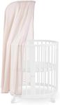 Stokke Sleepi Canopy by Pehr, Blush Sleepi Mini & Crib/Bed (Sold Separately) - Washable Soft Organic Cotton