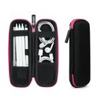 GadgetBite Black Hard Pencil Case EVA Hard Shell Pen Case Holder for Executive Fountain Pen and Stylus Touch Pen (Small)-Pink