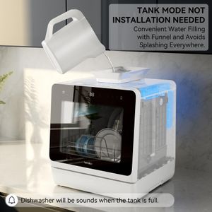 Hermitlux Tabletop Dishwasher – 5 Place Settings, Compact Countertop