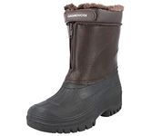 Groundwork LS88 Mens Mucker Stable Yard Waterproof Winter Snow Zip Boots Brown UK 5