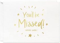 MAGJUCHE You Will Be Missed Card, Gold Foil New Job Good Luck Card