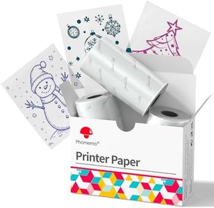 Phomemo Sticker Paper- Transparent Single-Color Pink, Blue, Green Thermal Paper for M02/M02S/P2S/M04S, Thermal Paper for Stickers, Study Notes, List, Diary 50mm x 3.5m, Diameter 28mm, 3-Rolls