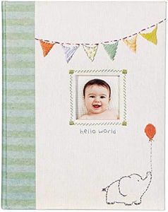 C.R. Gibson B2-12683 Elephant 'Hello World' First Five Years Unisex Memory Baby Book, 64pgs, 10'' W x 11.75'' H