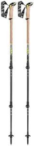 LEKI Sherpa Aluminum Adjustable Lightweight Ski Poles for Backcountry Skiing & Snowboarding - Dark Anthracite-Copper-Neonyellow - 110-145 cm