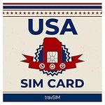 travSIM USA SIM Card | 6GB Mobile Data at 4G/5G speeds | Unlimited Local Calls & Texts | Unlimited International Calls to 85+ Countries | SIM Card USA 14 Days