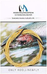 Maxcatch Tenkara Tapered Fly Fishing Line Braided Furled Line 12/13ft (Gold 12ft)