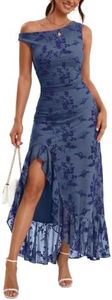LILLUSORY Womens Wedding Guest Fall Off Shoulder Cocktail Formal Dresses