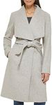 Cole Haan Women's Belted Wool Classically Elegant Coat for Year-Round Style, Lt Grey, 16