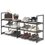 Thoustars 3 Tier Shoe Rack Organizer for Entryway and Closet Storage - Holds up to 15 Pairs of Shoes, Space-Saving Shoe Shelf and Closet Organizer (3-Tier)