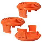 Kaberalty WA0007 50022833 Weed Eater Replacement Spools Cap Covers Compatible with Worx WA0007 WG116 WG119,50019417 Trimmer Line Cover,Weed Eater Spool Cap for Worx Parts (3 Pack)