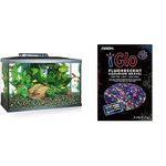 Marina LED Aquarium Kit 10 Gallon (15256A1) + Marina iGlo Fluorescent Aquarium Gravel Galaxy 2 kg